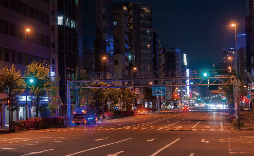 単焦点レンズの夜間の光の見え方1