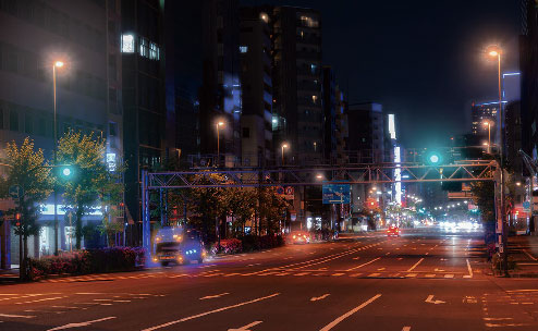 多焦点レンズ「3焦点タイプ」の夜間の光の見え方1